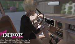 Lela Cranking the Mercury Marquis in Stiletto Pumps 1080p