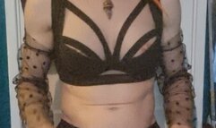 Futa wearing black dress Riding huge toys, gape, rose and prolapse