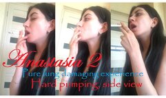 Anastasia 2: hard pumping, side view