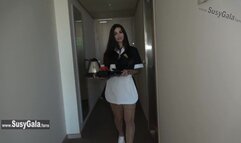 Servicio de habitaciones sexo en el hotel con Susy Gala y Nick Moreno polla gigante en POV