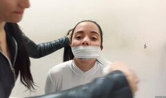 Sara's First Bondage Experience - Part 2: Hogtying Her (wmv)