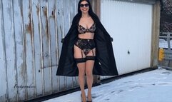 Lingerie and snow