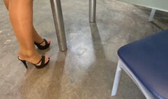 Balbina sexy customer service clerk on pantyhose