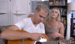 Lousy Musician Tony is Silenced By Chloe Rose and Then For Fun She Removes His Socks and Tickles His Bare Feet! 4K Video Version