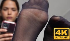 Exciting nylon stockings - POV