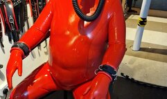 Red Rubber Bondage Drone