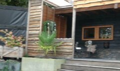 sissy sluts at the pool outdoors face-sitting from 2 smoking mistreresses