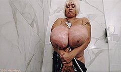 Maja meets Roxi Part 10 - Roxi's Big Tits in a Tight Leopard Bathsuit (Clip No 2586 - mp4 version)