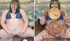 Messy Chocolate Cake and Ice Cream Stuffing