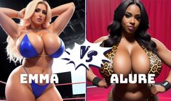 Big tit topless female pro wrestling: Alure vs Emma Dumbois low