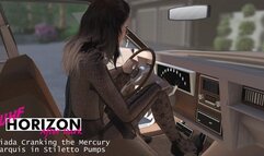 Giada Cranking the Mercury Marquis in Stiletto Pumps 720p