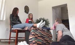 Around the legs of Natasa and Tatjana Foot wmv