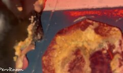 Evil Lohan - Slave pig clean boot and feet with cake (1080)