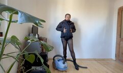 vacuuming short down jacket mpeg