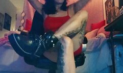 Farty MrsClause Giantess Gilf hairy bush Upskirt smelly SockplaySweaty Stinky Smelly Socks & farts Smoking Mrs Clause takes a smoke break burps and Farts takes off her hot black leather boots showing her sweaty socks after Farting a few xs she pinches her