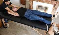 Lysa is tickled on the tickle table