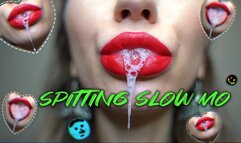 Red lips spit play slow mo