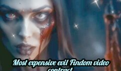 Most Expensive Evil Findom video contract