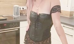 smoking quickie in the kitchen