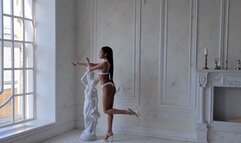 Long-legged beauty mulatto