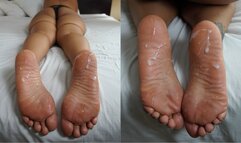 Little Bleu J's First Footjob Experience