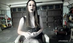 Smoking Goddess Human Ashtray & Footstool