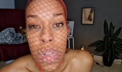Fishnet face mask joi