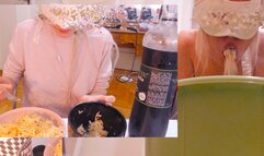 MUKBANG EMETOPHILIA PORN, 2k calories Petite girl overeating and vomiting on my sweater!