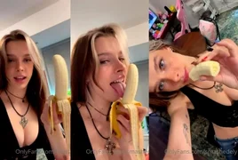 Ashley Matheson Sexy Banana Blowjob Video Leaked Porn Video 