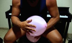 PLAYING WITH PINK BALLOONS