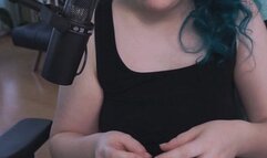 Gum Chewing ASMR - chewing gum and making eye contact while I lightly touch myself