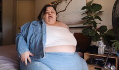 SSBBW Belly Play! (Cosplaying a fans OC)