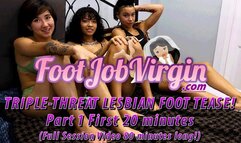 Incredible 3 Young Lesbians Sole-Slide TEASE Part 1 ALL Over my Legs & Tummy & Everything in between!