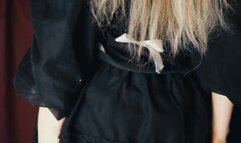 Up Close with Goth Maid's Pussy Lips