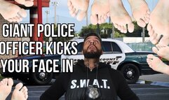 Giant police officer kicks you and humiliates you with his feet - Lalo Cortez