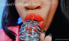 Locked Forever- Ebony Femdom Goddess Rosie Reed Chastity Tease And Denial Submissive Provider Chastity- standard definition