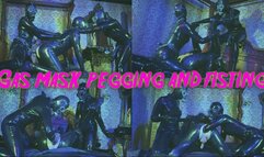 Gas Mask Pegging and Fisting ft Mistress Patricia Lady Valeska Maz Morbid