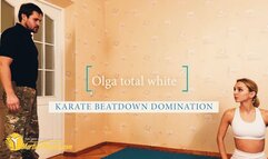 Olga total white karate beatdown domination