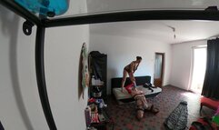 Mistress Roberta and Faith - CBT and humiliation in pantyhose