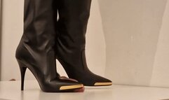 Lady Latisha - CBT Trample Board - STELLA McCARTNEY Stiletto Booties - Close Up - FHD