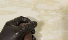Black Gloves Beautiful Black Cock Stroking To Cum
