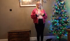 Wife dancing in pink and leggings