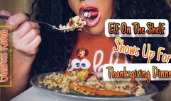 ELF ON THE SHELF SHOWS UP FOR THANKSGIVING DINNER