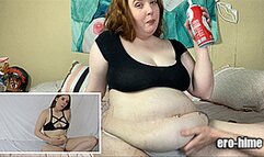 Thanksgiving Pie Feeding and POV Belly Play (Picture in Picture Weight Gain Comparison)