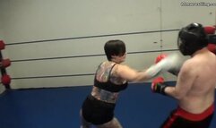 Irene Silver vs Rocky M Mixed Boxing Session (Standard Def) Beatdown