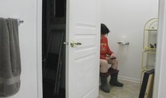 SITTING ON THE TOILET SHOPPING FARTING COUGHING PEEING XMAS SERIES