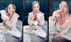 Smoking with teddy for (step)daddy/ eve 120 & speed smoking Marlboro