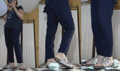 Penis crushed flat only millimeters away from her bare feet - Cam 1