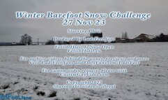 Winter Barefoot Snow Challenge 27 Nov 23