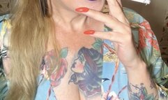 Available on PPV Winston 100s - Deep Inhales, Multiple pumps, Smoke rings, Cough, Crush, PVC Vinyl Pants, Patent Leather Boots, Silk Blouse, Long Red Nails, Purple Lipstick, Makeup